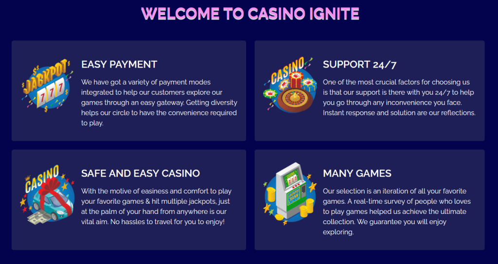 casino ignite vip login advantages